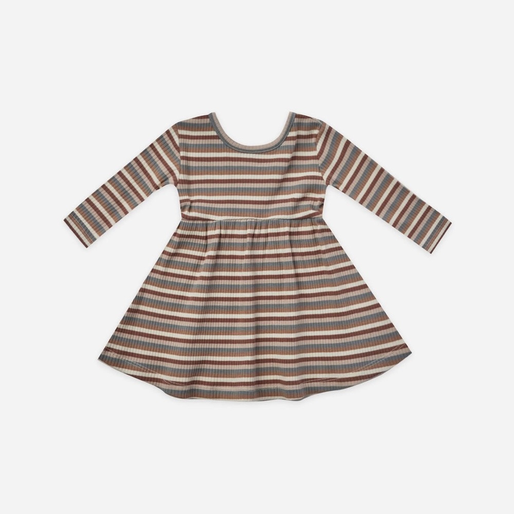 Ribbed Striped Quincy Mae Dress